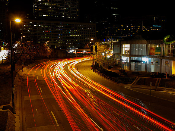 Car Light Trails Baltimore
